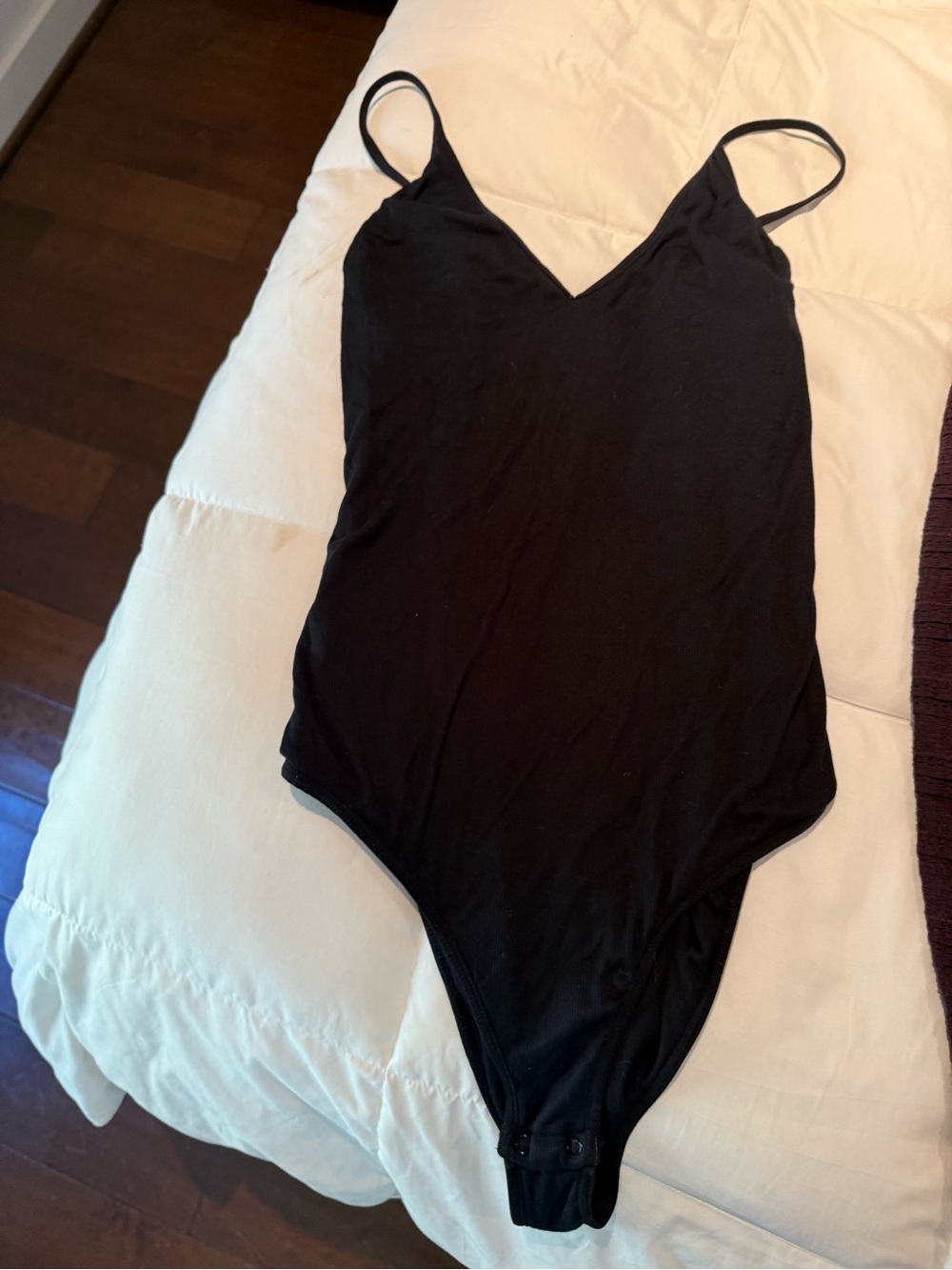 Talula Black V-Neck Spaghetti Strap Bodysuit